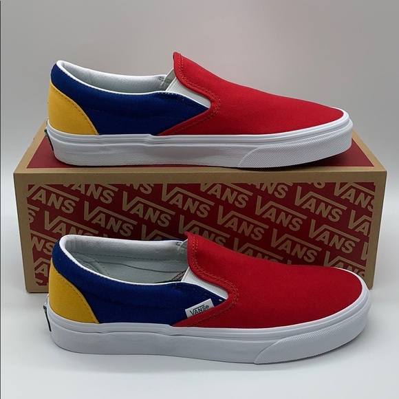 •VANS CLASSIC SLIP ON VANS YACHT CLUB red/blue MENS• - Picture 13 of 16